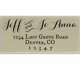 Calligraphy With Decorative And Sign Stamp - 2.5" X 1.25" - Stamptopia