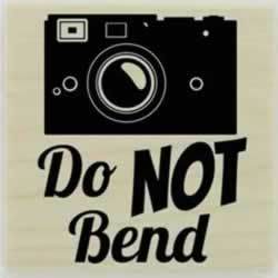 Camera And Do Not Bend Custom Stamp - 1.5" X 1.5" - Stamptopia