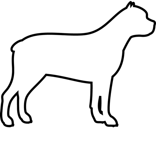 Cane Corso Rubber Stamp (Outline) - Stamptopia