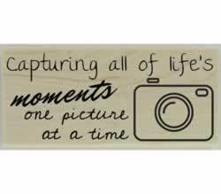 Capturing All Of Life'S Moments Stamp - 2.5" X 1" - Stamptopia
