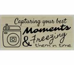 Capturing Your Best Moments Stamp - 2.5" X 1" - Stamptopia