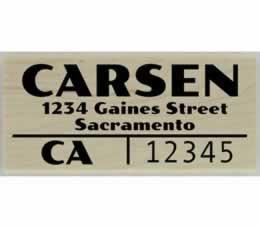 Carsen Split Line Address Stamp - 2.5" X 1.25" - Stamptopia
