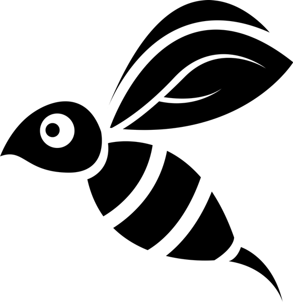 Cartoon Bee Rubber Stamp - Stamptopia