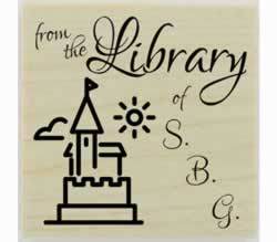 Castle From The Library Of Rubber Stamp - 1.5" X 1.5" - Stamptopia