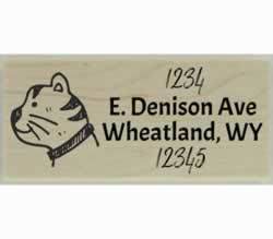 Cat Side View Custom Rubber Stamp - 2.5" X 1" - Stamptopia