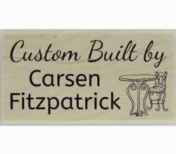 Chair And Table Custom Built Custom Stamp - 1.5" X 0.75" - Stamptopia