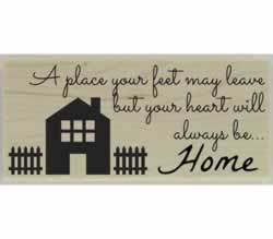 Charming Home Quote Custom Stamp - 2.5" X 1" - Stamptopia