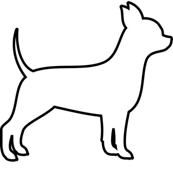 Chihuahua Rubber Stamp (Outline) - Stamptopia