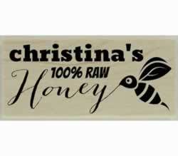 Christina'S 100% Raw Honey Rubber Stamp - 2" X 1" - Stamptopia