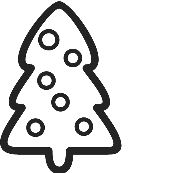 Christmas Tree Outline Stamp - Stamptopia