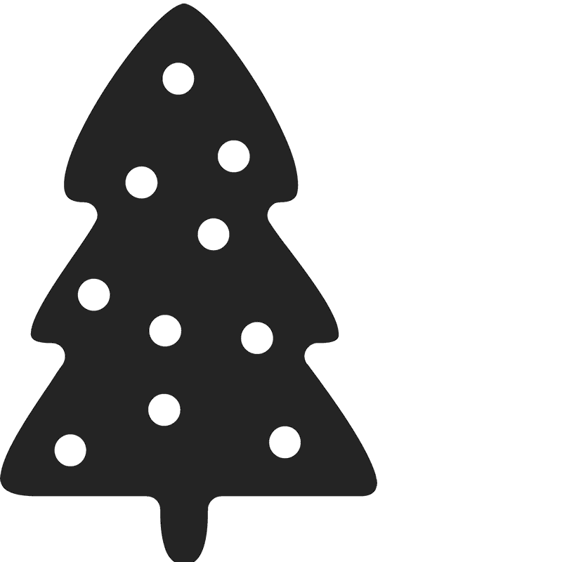 Christmas Tree Silhouette Rubber Stamp - Stamptopia
