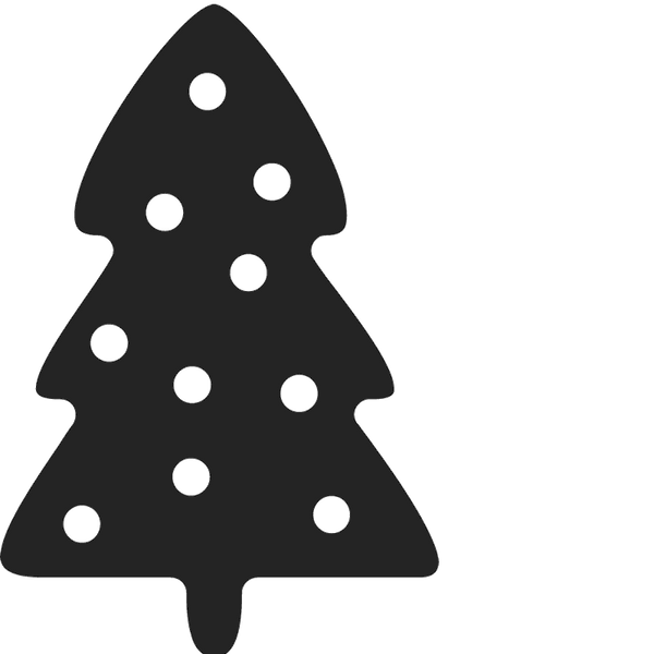 Christmas Tree Silhouette Rubber Stamp - Stamptopia