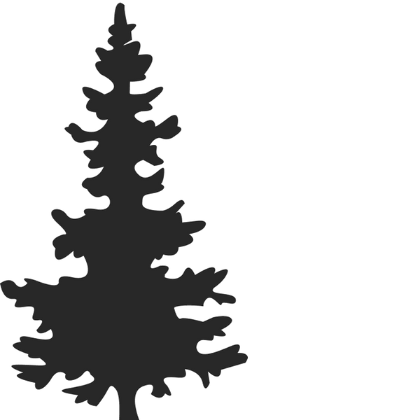 Christmas Tree Silhouette Stamp - Stamptopia