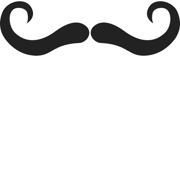 Classic Handlebar Rubber Stamp - Stamptopia