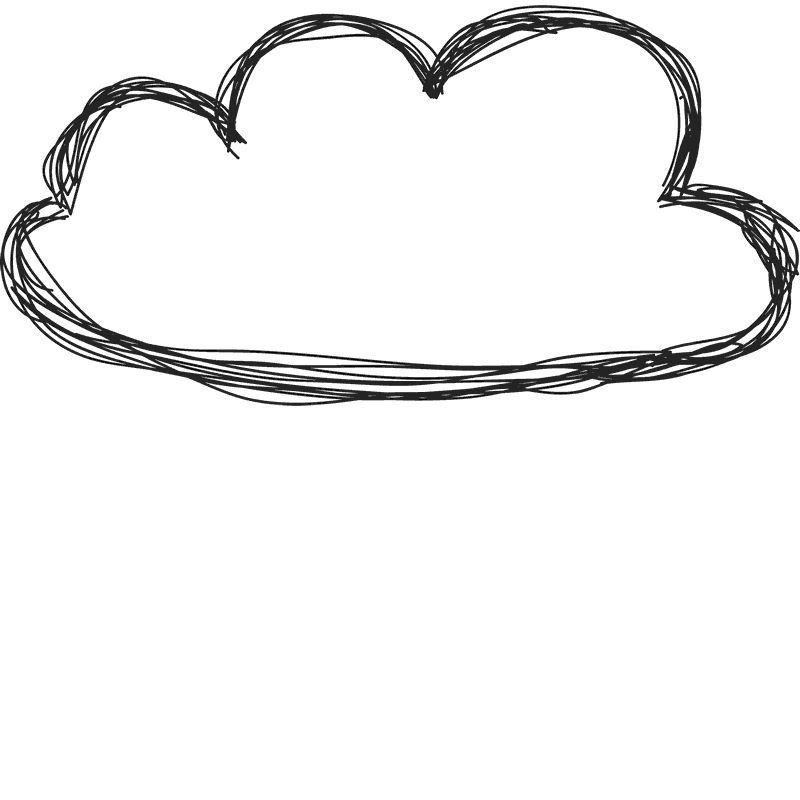 Cloud Doodle Rubber Stamp - Stamptopia