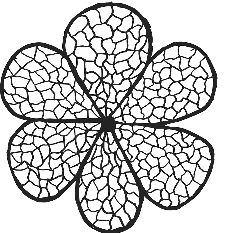 Cobblestone Flower Rubber Stamp - Stamptopia