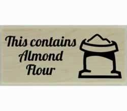 Contains Almond Flour Custom Stamp - 2" X 1" - Stamptopia