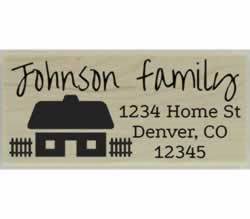 Cozy Cottage Return Address Stamp - 2.5" X 1" - Stamptopia