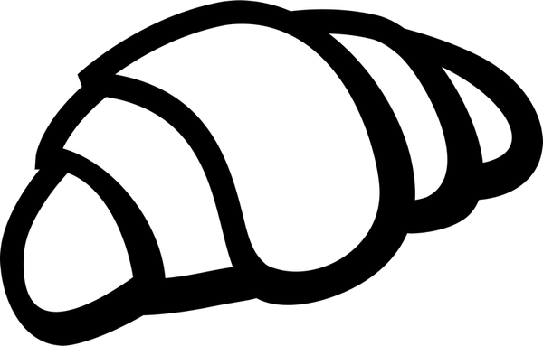 Crescent Roll Rubber Stamp - Stamptopia