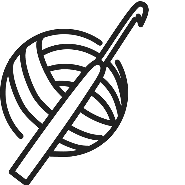 Crochet Hook And Yarn Rubber Stamp - Stamptopia