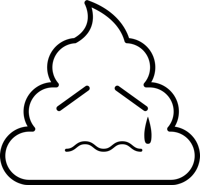 Crying Poop Emoji Rubber Stamp - Stamptopia