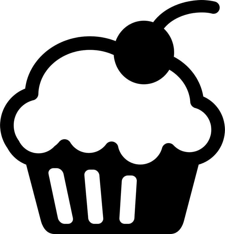 Cupcake With Cherry On Top Rubber Stamp - Stamptopia