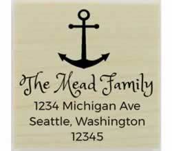 Custom Anchor Address Stamp - 1.5" X 1.5" - Stamptopia