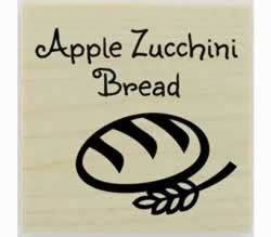 Custom Apple Zucchini Bread Stamp - 1.5" X 1.5" - Stamptopia