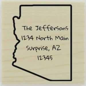 Custom Arizona Stamp Design 1 - 1.5" X 1.5" - Stamptopia