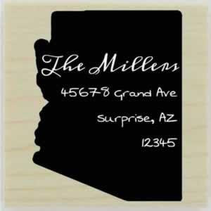 Custom Arizona Stamp Design 2 - 1.5" X 1.5" - Stamptopia