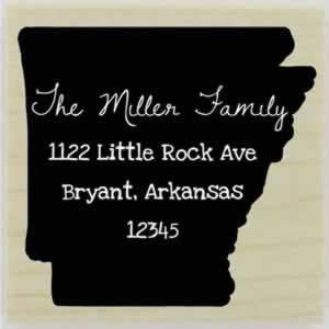 Custom Arkansas Stamp Design 2 - 1.5" X 1.5" - Stamptopia