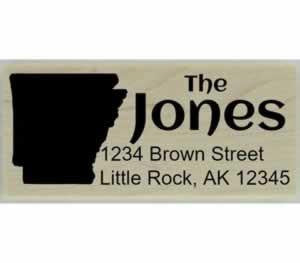 Custom Arkansas Stamp Design 4 - 2.5" X 1" - Stamptopia