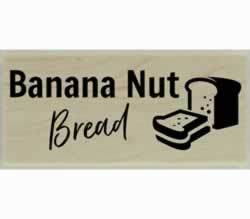 Custom Banana Nut Bread Stamp - 2" X 1" - Stamptopia