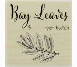Custom Bay Leaves Herb Stamp - 1.5" X 1.5" - Stamptopia