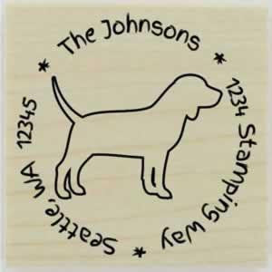 Custom Beagle Stamp Design 2 - 1.5" X 1.5" - Stamptopia