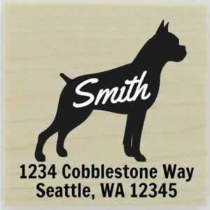 Custom Boxer Stamp Design 1 - 1.5" X 1.5" - Stamptopia