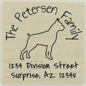 Custom Boxer Stamp Design 2 - 1.5" X 1.5" - Stamptopia