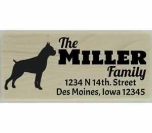 Custom Boxer Stamp Design 3 - 2.5" X 1" - Stamptopia