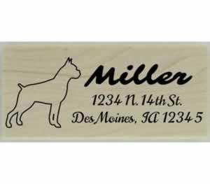 Custom Boxer Stamp Design 4 - 2.5" X 1" - Stamptopia