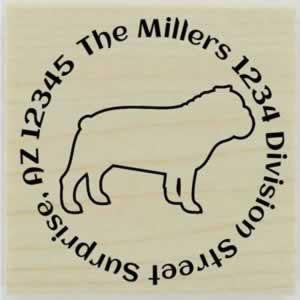 Custom Bulldog Stamp Design 2 - 1.5" X 1.5" - Stamptopia