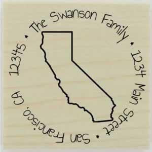 Custom California Stamp Design 1 - 1.5" X 1.5" - Stamptopia