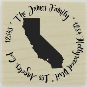 Custom California Stamp Design 2 - 1.5" X 1.5" - Stamptopia