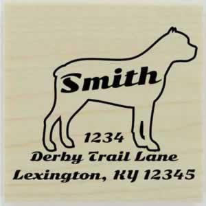 Custom Cane Corso Stamp Design 2 - 1.5" X 1.5" - Stamptopia