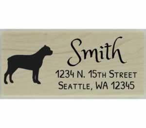 Custom Cane Corso Stamp Design 3 - 2.5" X 1" - Stamptopia