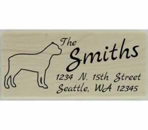 Custom Cane Corso Stamp Design 4 - 2.5" X 1" - Stamptopia