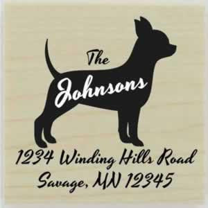Custom Chihuahua Stamp Design 1 - 1.5" X 1.5" - Stamptopia
