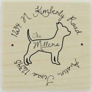 Custom Chihuahua Stamp Design 2 - 1.5" X 1.5" - Stamptopia