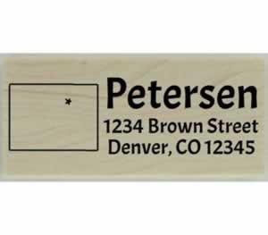 Custom Colorado Stamp Design 3 - 2.5" X 1" - Stamptopia