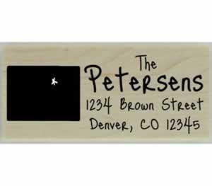 Custom Colorado Stamp Design 4 - 2.5" X 1" - Stamptopia