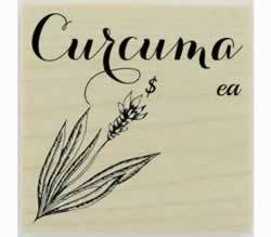 Custom Curcuma Herb Stamp - 1.5" X 1.5" - Stamptopia